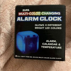 Multi colored alarm clock